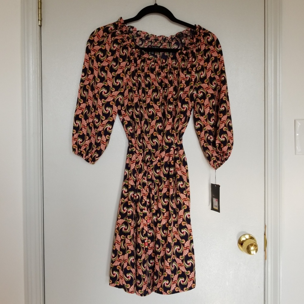 Target Tie Waist Deco Print Dress